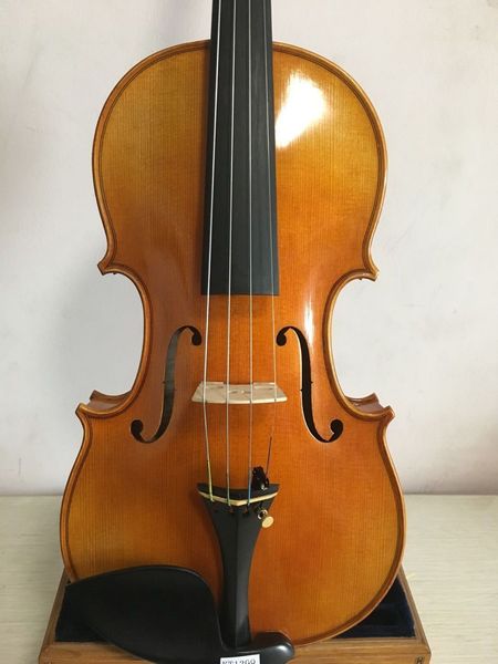 

master 4/4 violin 1pc solid flamed maple back old spruce handmade 04011