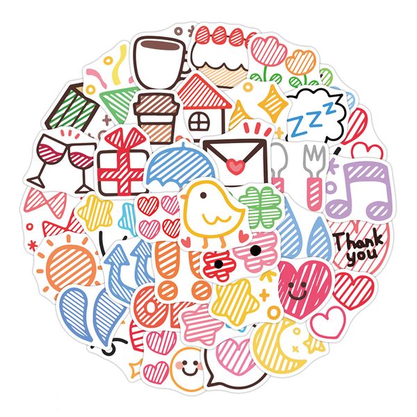 

40pcs korean cartoon lapstickers pack for car fridge kids suitcase notebook motorcycle guitar case sticker decals waterproof