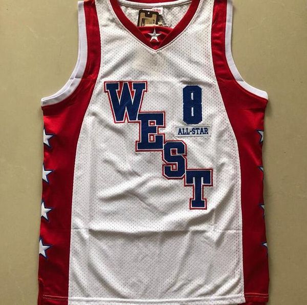 

dense stitched basketball jersey 8 black mamba mitchell and ness 2004 all-star mesh classic retro jerseys men s-2xl, Black;red