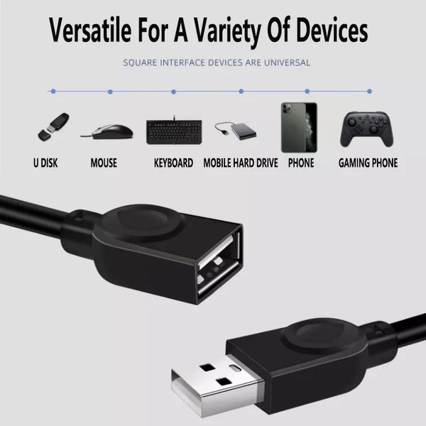 

usb data extension cable male to female a/f full copper core 2.0 extension cable