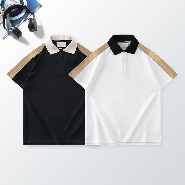 

summer mens stylist polo letters embroidery t shirts luxury italy tees womens designer clothes short sleeve fashion couple t shirt, White;black