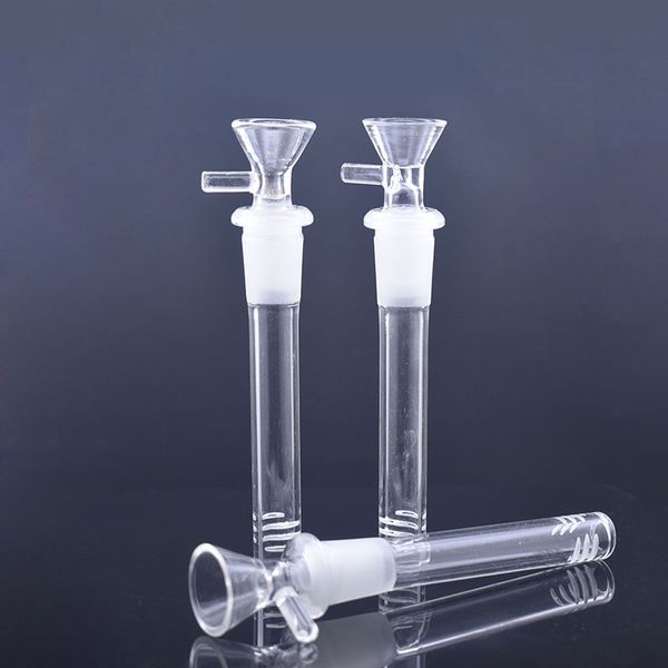 Großhandel günstiger 10,5 cm Rauchglas-Downstem mit Tabak-Räucherschale für Wasserpfeife Bubbler Heady Oil Dab Rigs Bong