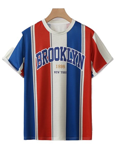 

men letter colorblock tee o4g3#, White;black