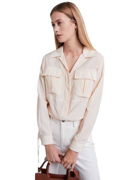 

motf premium viscose straight blouse f8ba#, White