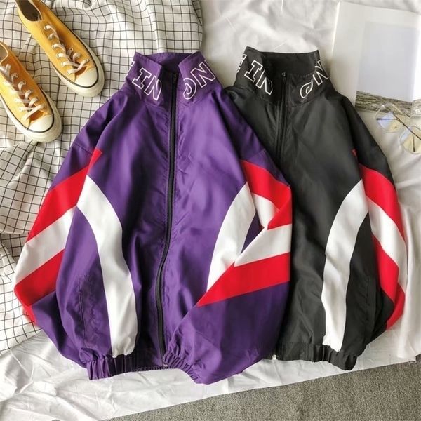 

hip hop jacket windbreaker men japan harajuku multi pockets jacket coat retro vintage casual track jacket streetwear t200117, Black;brown