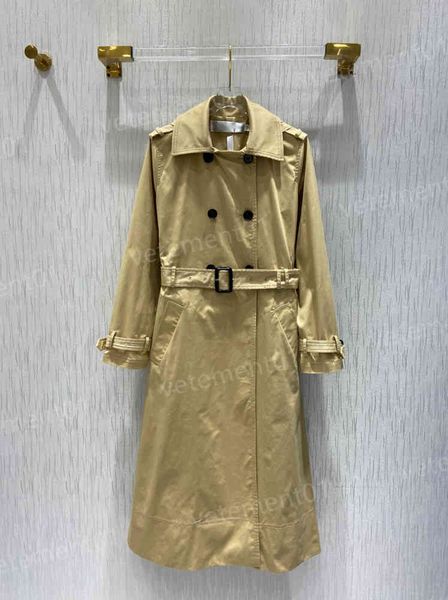 

womens designer trench coats d autumn and winter classic khaki waist design hooded belt long trench coat luxury autumn fashion brand long j, Tan;black