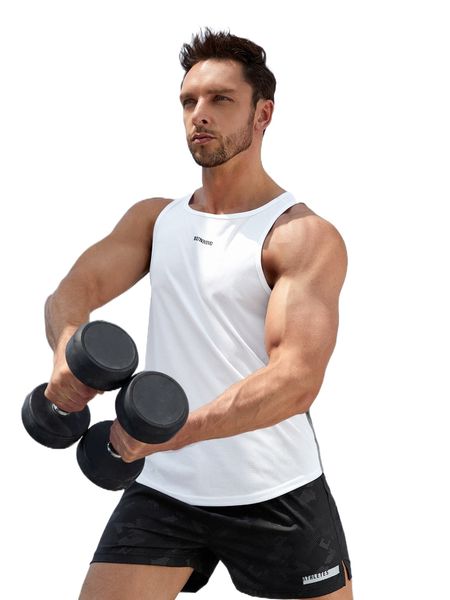 

men contrast panel sports tank x8kq#, White;black
