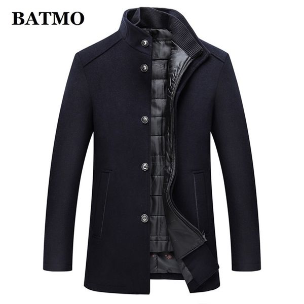 

batmo arrival autumnwinter wool thicked trench coat menmen's wool jackets plus-size m-xxxl al 02 201222, Black