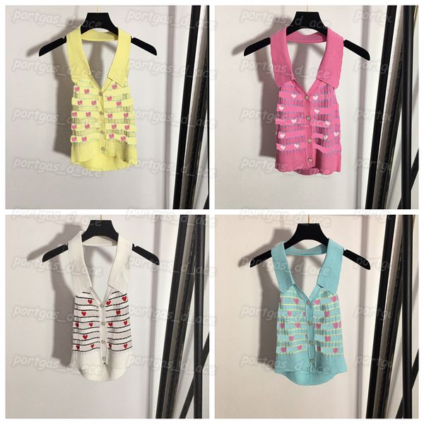 

luxury womens halter knits backless striped camis designer knitted tank ins charming girl ladies camisole, White