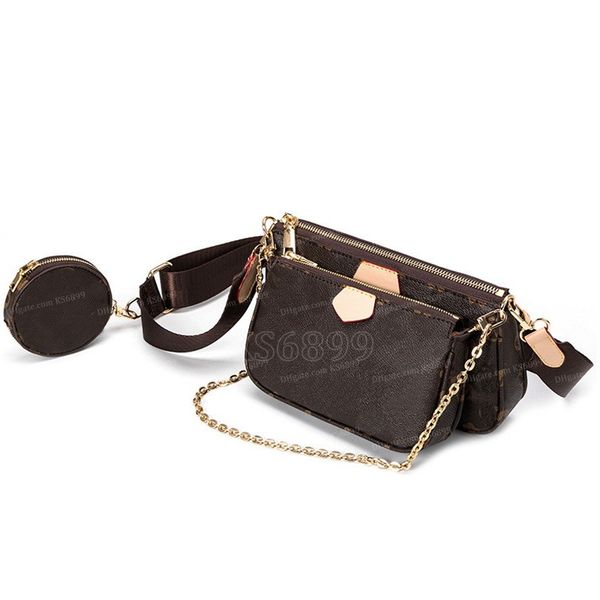 

fashion shoulder bag 3pcs sets women classic luxury designer handbag bag leather date code handbags clutch tote messenger crossbody purse ks