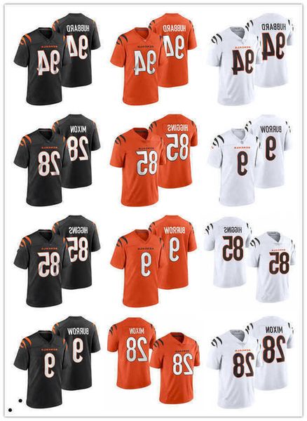 

football jerseys cincinnati''bengals''9 joe burrow 28 joe mixon 83 tyler boyd, Black;red