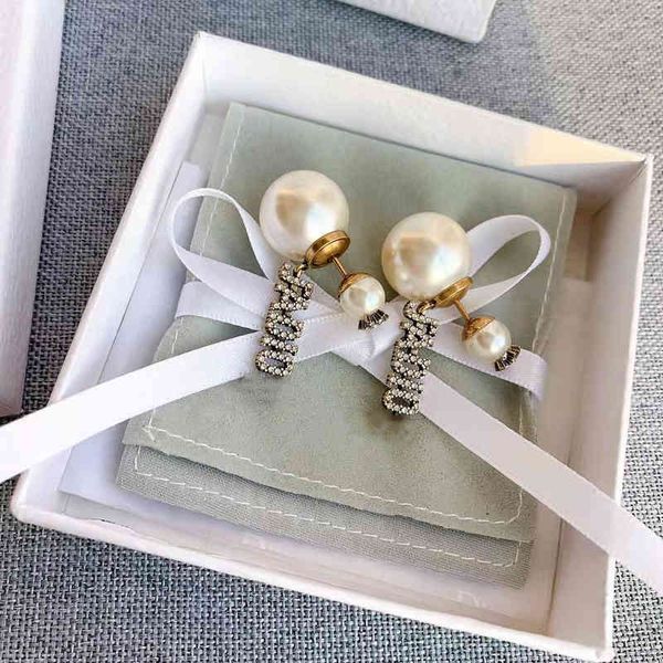 

2022 factory wholesale new di home long tassel pearl female star 925 pin earrings jewelry dctm, Golden
