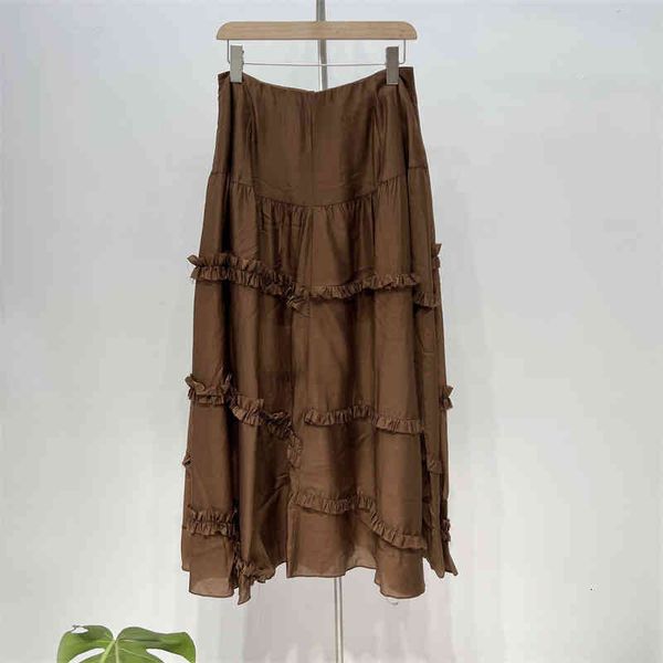 

skirts penny step glossy tencel skirt lace stitching cake ashaped slim hundred, Black