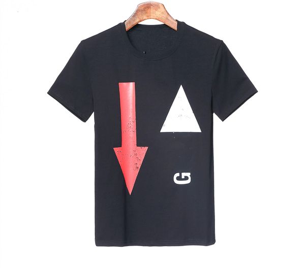 

22 early spring men's t shirt designer letter print round neck casual summer breathable couple solid color short sleeve top, White;black