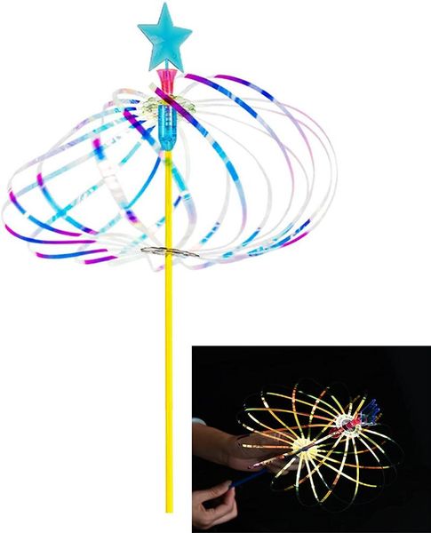 Decorazione per feste Bastoncino luminoso Divertimento creativo Spinning Varietà di fantastici bastoncini di bolle Fiaba Glitter per ragazze e ragazzi