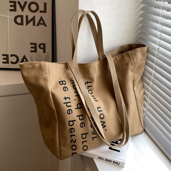 

designer bags college students' class canvas women's 2022 summer new fashion versatile large capacity one shoulder tote
