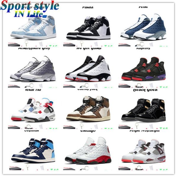 

men designer basketball shoes 2021 jumpman 13s red flint hyper royal 1s university blue 4s white oreo cement black cat women sport sneaker o