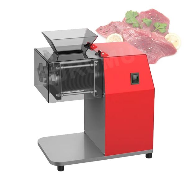 Desktop Fresh Meat Slicer Máquina de corte automática de carne para cantina de restaurante