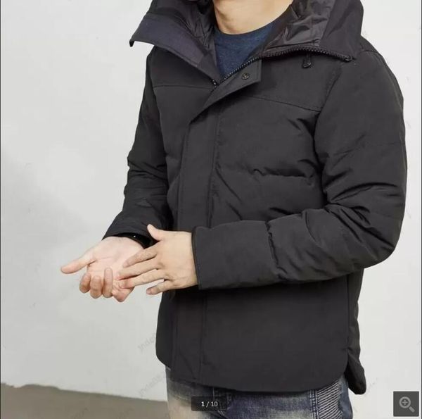 Heißer Winter Outdoor Freizeit Sport Designer Daunenjacke weiße Ente Windschutz Herren Parkas Jacken Kragen Hut warm halten echte Wolfshaut Mode klassischer Abenteuermantel