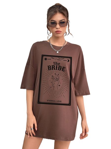 

figure & letter graphic drop shoulder tee s5ma#, White