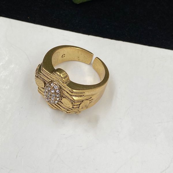 

open luxury design ring for woman diamond brass gold rings women fashion jewelry supply linkb, Golden;silver