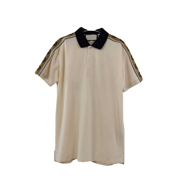 

men's polo shirts [superior quality]classic reflective ribbon polo shirt business casual versatile short sleeve t-shirt for men and wom, White;black