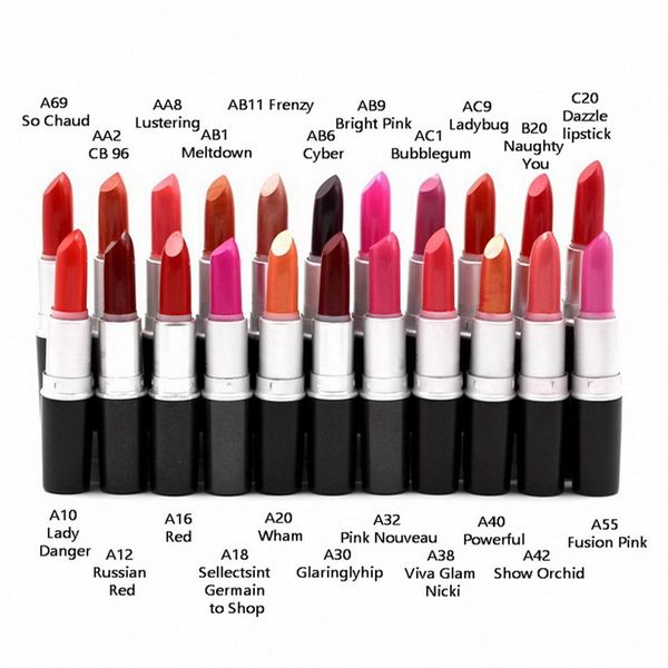 

rouge lipstick lip stick 3g luster matte satin aluminum tube coloris makeup classic lipsticks1722