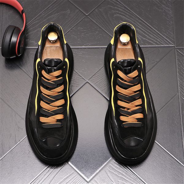 

fashion vulcanized casual sneakers spring sweat-absorbant breathable round toe thick bottom driving walking loafers, Black