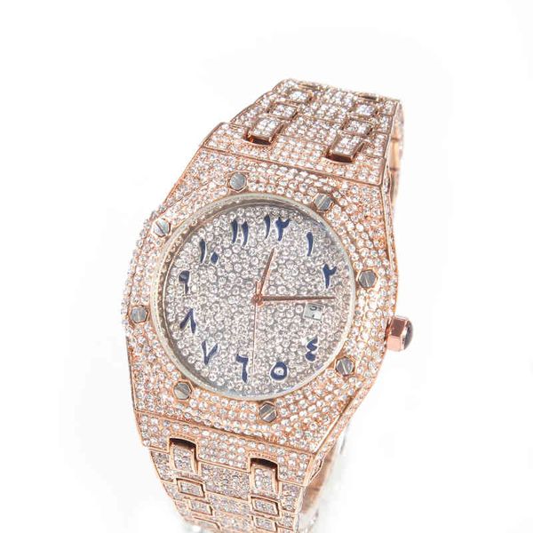 

hip hop diamond watch 2022 fashion bridal jewelry sets wholesale christmas gift iced out hiphop mechanical, Slivery;brown