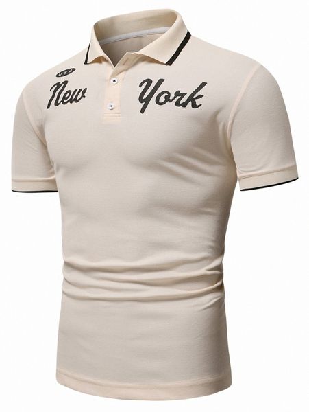 

men letter graphic polo shirt s5uu#, White;black