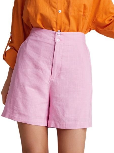 

high waist slant pocket shorts j2ag#, White;black