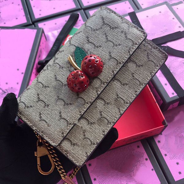 

designe women's messenger bags real leather fashion handbag cherry wallet ladies luxurys small purses with original box