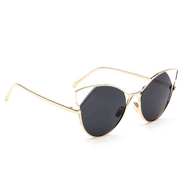

trendy sunglass big frame cat's eye street p sunglass 725, White;black