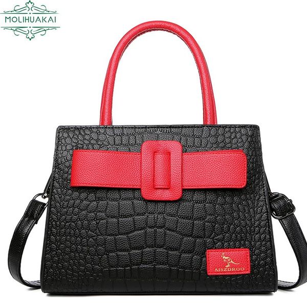 

evening bags fashion women's pure alligator black casual totes and soft large capacity lady handbags 2022 shoulder female tote purse