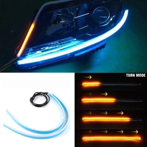 

led light bar drl flexible daytime running light universal turn signal light