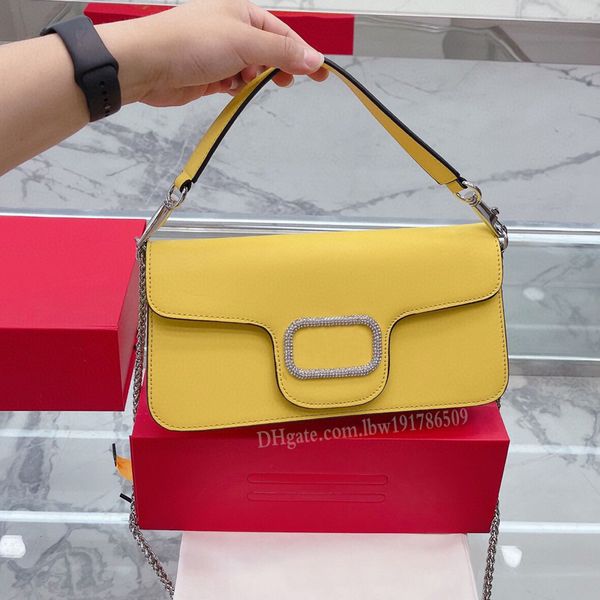 

lady designer women single chain shoulder bags multi pochette fashion flap rhinestones crossbody purse messenger handbags new totes with dus