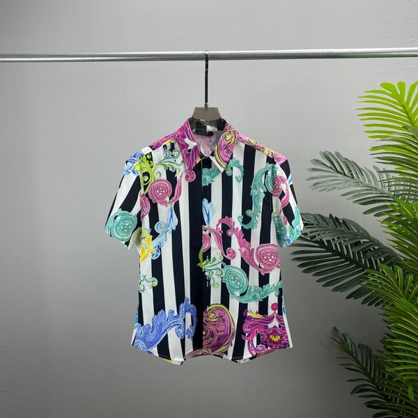 

2022ss spring and summer new shirt high grade cotton sweatshirts printing short pants sleeve round neck panel t-shirt size: m-l-xl--xxxl, Black;brown