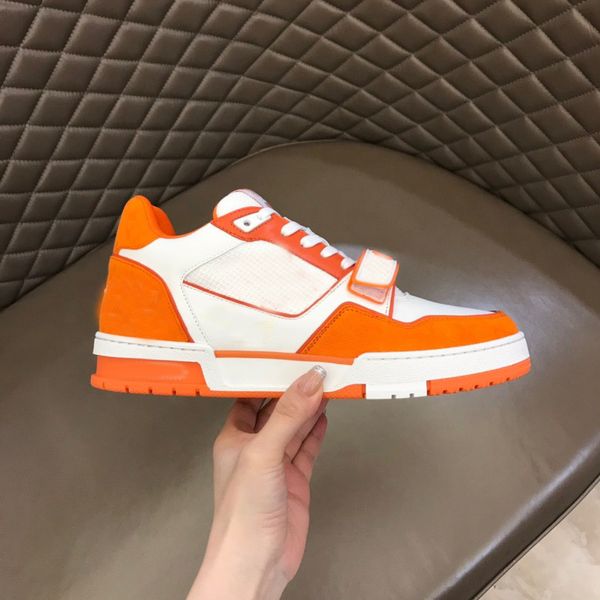 

shoes men sports leather classic breathable low-high-white stitching magic thick bottom