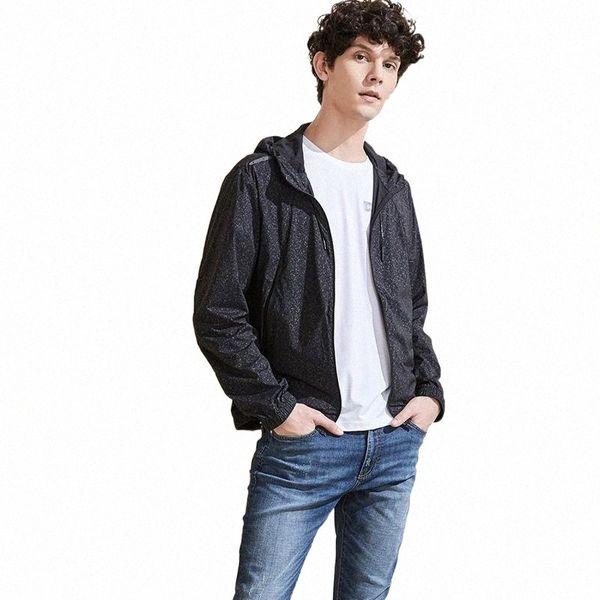

men's jackets ldsd autumn jacket fashion hooded dot printed men windbreaker causal loose coat s01070069 s2t0#, Black;brown