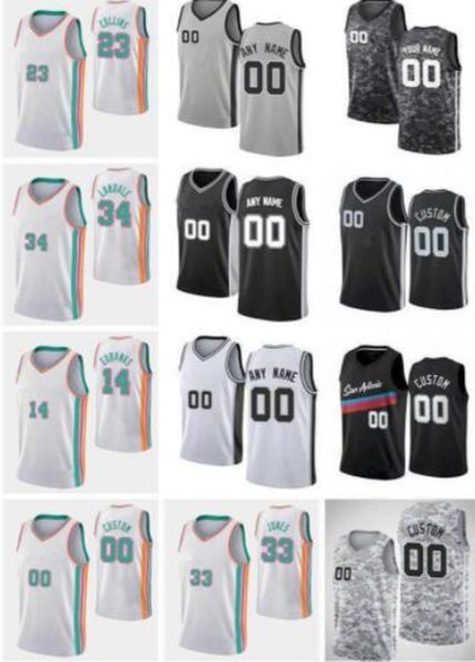 

75th custom jersey san antoniospursmen women youth zach 23 collins drew 14 eubanks tre 33 jones jock 34 landale basketball jerseys, Black;red
