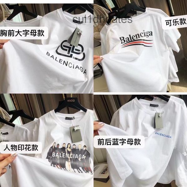 

2022 designer bb t shirt and shirts 14ss european american new fashion br portrait b t-shirt printing men's wo, White;black