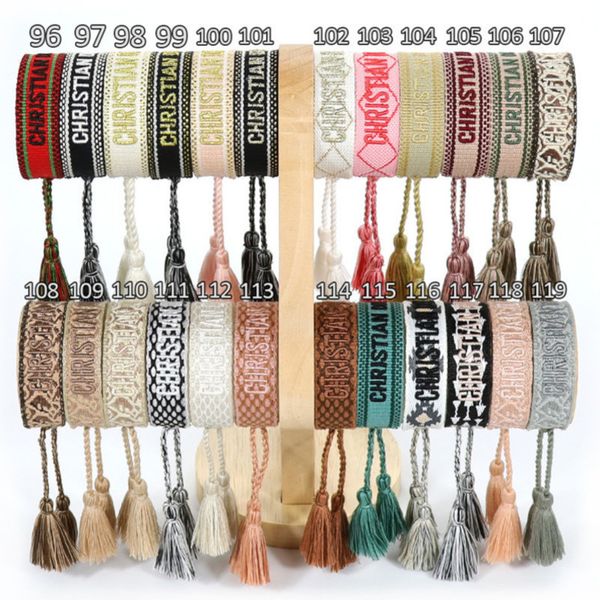 

designers brand adjustable bracelet luxury woven friendship bangle for women men vintage braided bangles embroidery tassel bracelets jewelry, Golden;silver