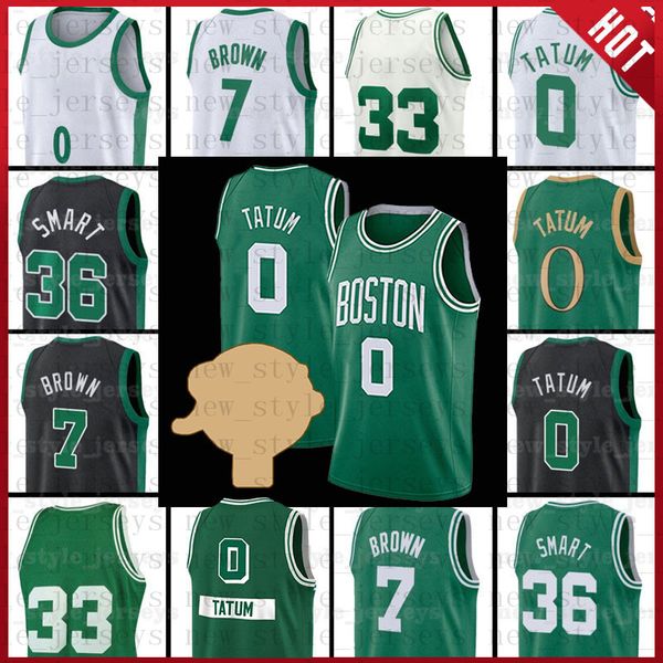 

0 jayson 2022 tatum basketball jerseys 7 jaylen men brown 36 marcus green white smart jersey, Black;red