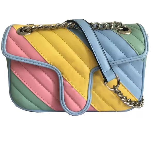 

2021 style women luxurys designers bags shoulder silver chain cross body handbag pu leather bag purse female messenger tote handbags wallet