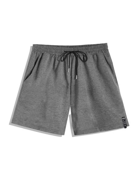 

men letter graphic drawstring waist shorts j8dm#, White;black
