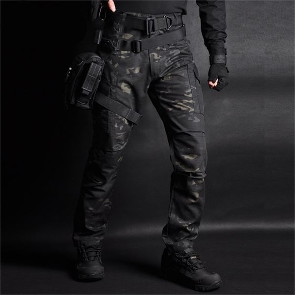 MEGE Taktische Cargohose Männer Jogger Kampf SWAT Army Military Hosen Baumwolle Camo Taschen Stretch Flexible Casual Jogginghose 4XL 201128