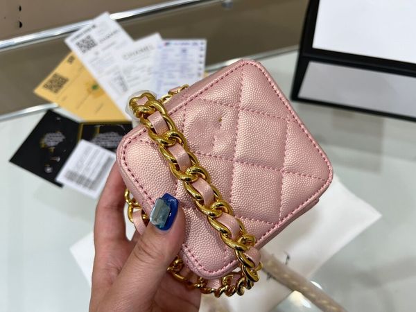 

bag gold chain 5a high-end quality designer luxury fashion multi-color square shoulder cross-body coin purse underarm banquet bag