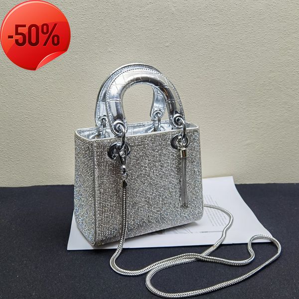 

the factory directly new 2022 version tide with diamond diana bag msenger women's bag tassel handbag