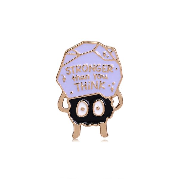 

spirited away stronger soot sprite brooch pins enamel metal badges lapel pin brooches jackets jeans fashion jewelry accessories factory, Blue