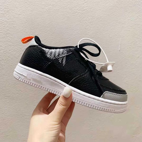 

2021 kids force 1 skateboarding shoes for kids skate shoe youth sneakers children sneaker pour enfants sports chaussures teenage b, Black